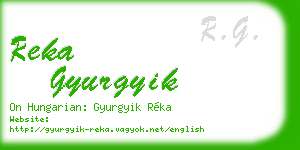 reka gyurgyik business card