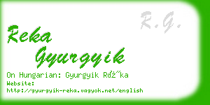 reka gyurgyik business card